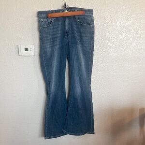 Aeropostale Medium Wash Flare Jeans - Blue Denim